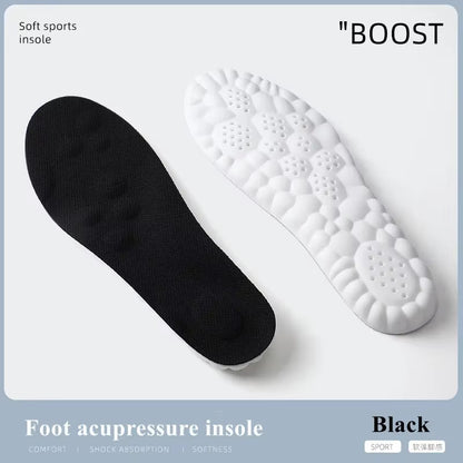 4D Sports Insoles Ultra-Soft High-Elasticity Pads Anti-Pain Antibacterial Deodorant Pad Casual Cushion Arch Support Foot Insoles
